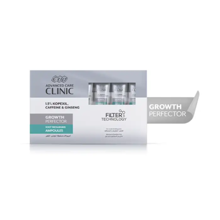Eva Advanced Care Clinic Growth Perfector Root Recharging Ampoules For Weak & Falling Hair 6 Ml × 7 Ampoules