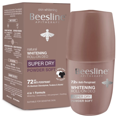 BEESLINE Natural Whitening Roll-On Deo Super Dry – Powder Soft
